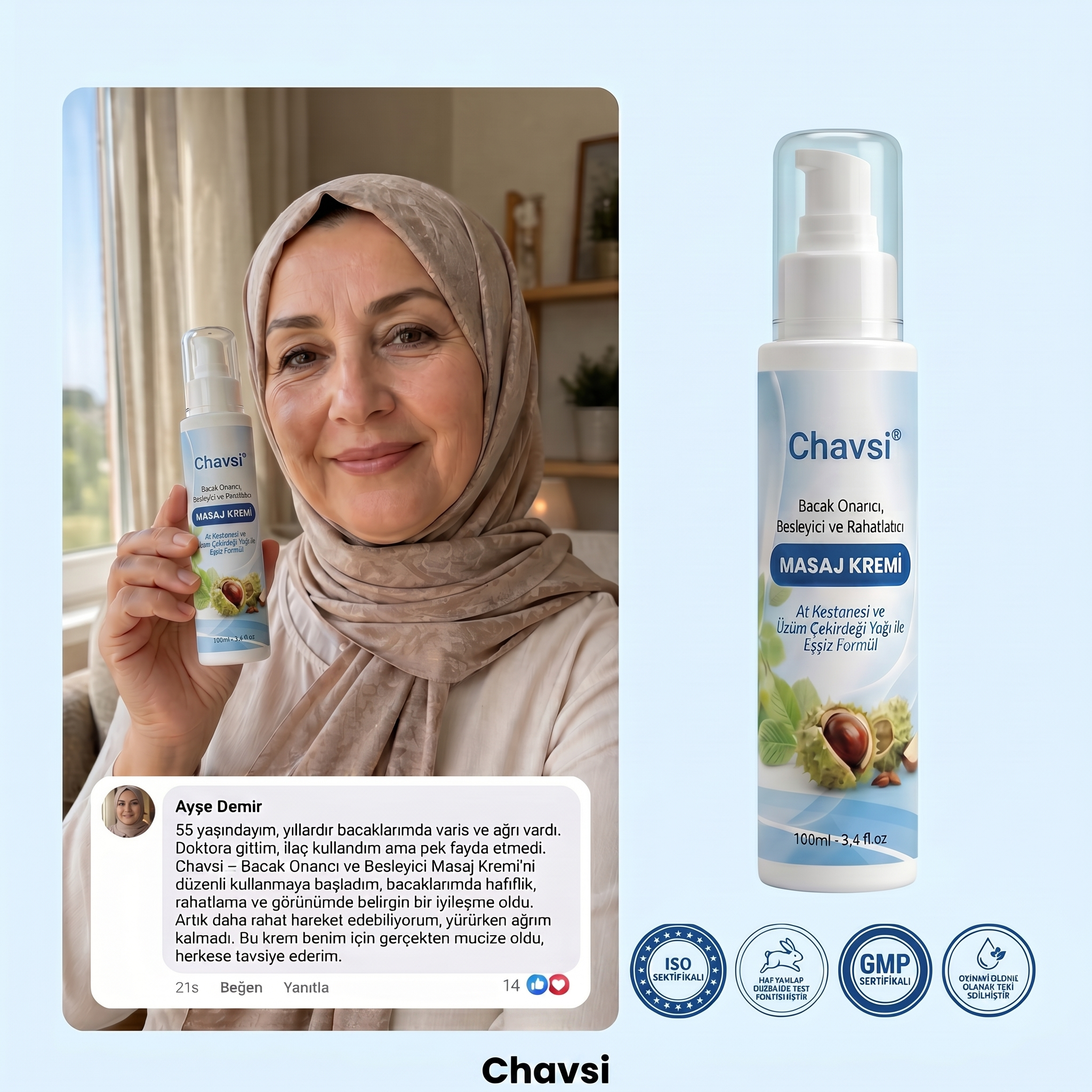 Chavsi - Varis Giderici ve Rahatlatıcı Masaj Kremi