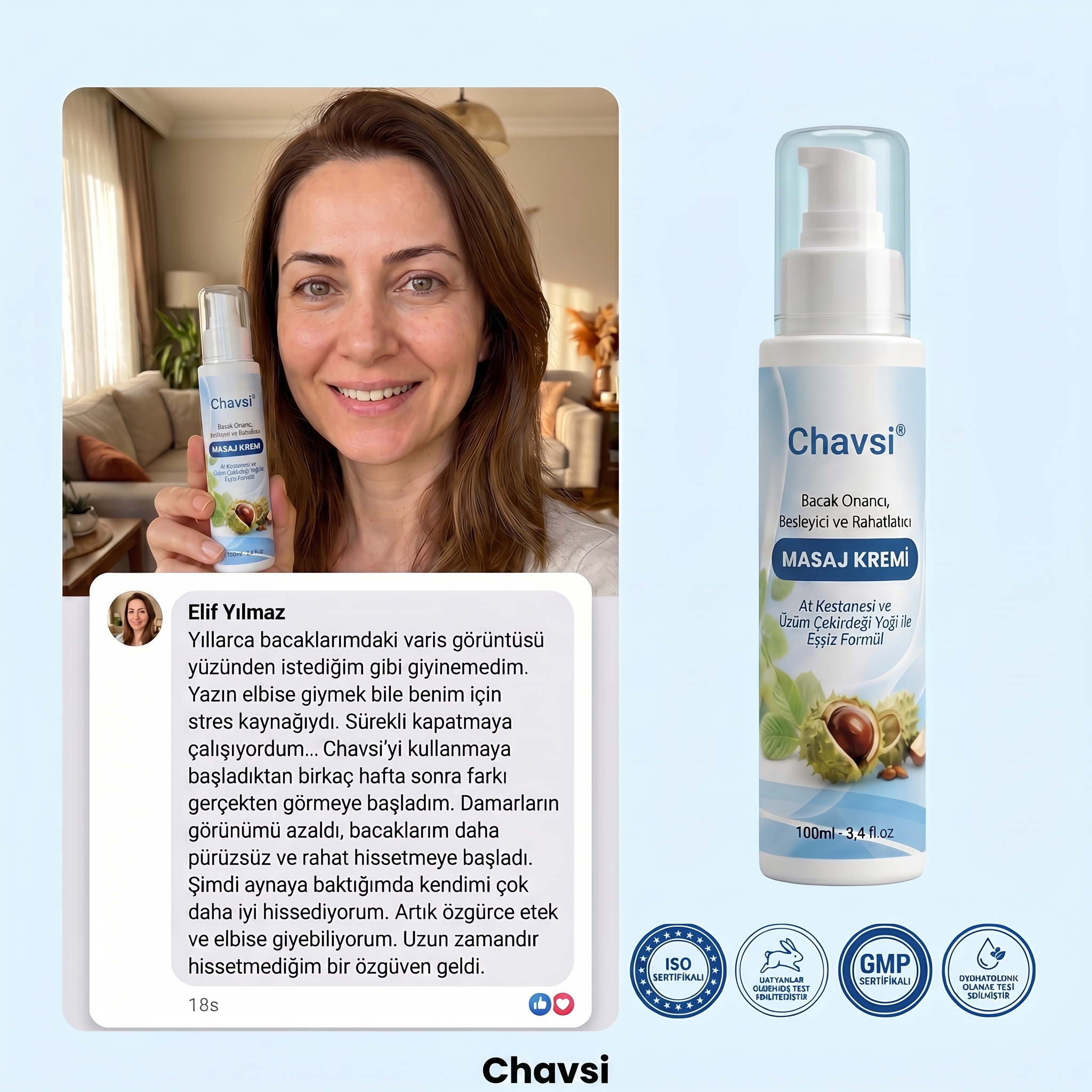 Chavsi - Varis Giderici ve Rahatlatıcı Masaj Kremi