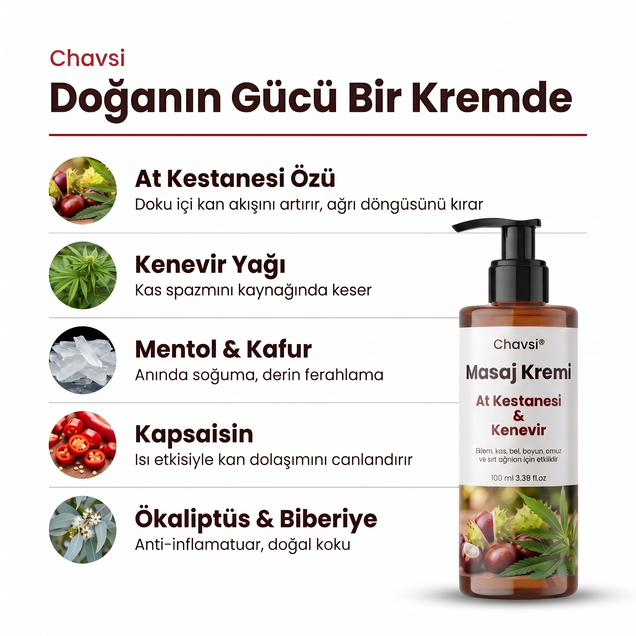Chavsi - Eklem Ağrısı Giderici Masaj Kremi