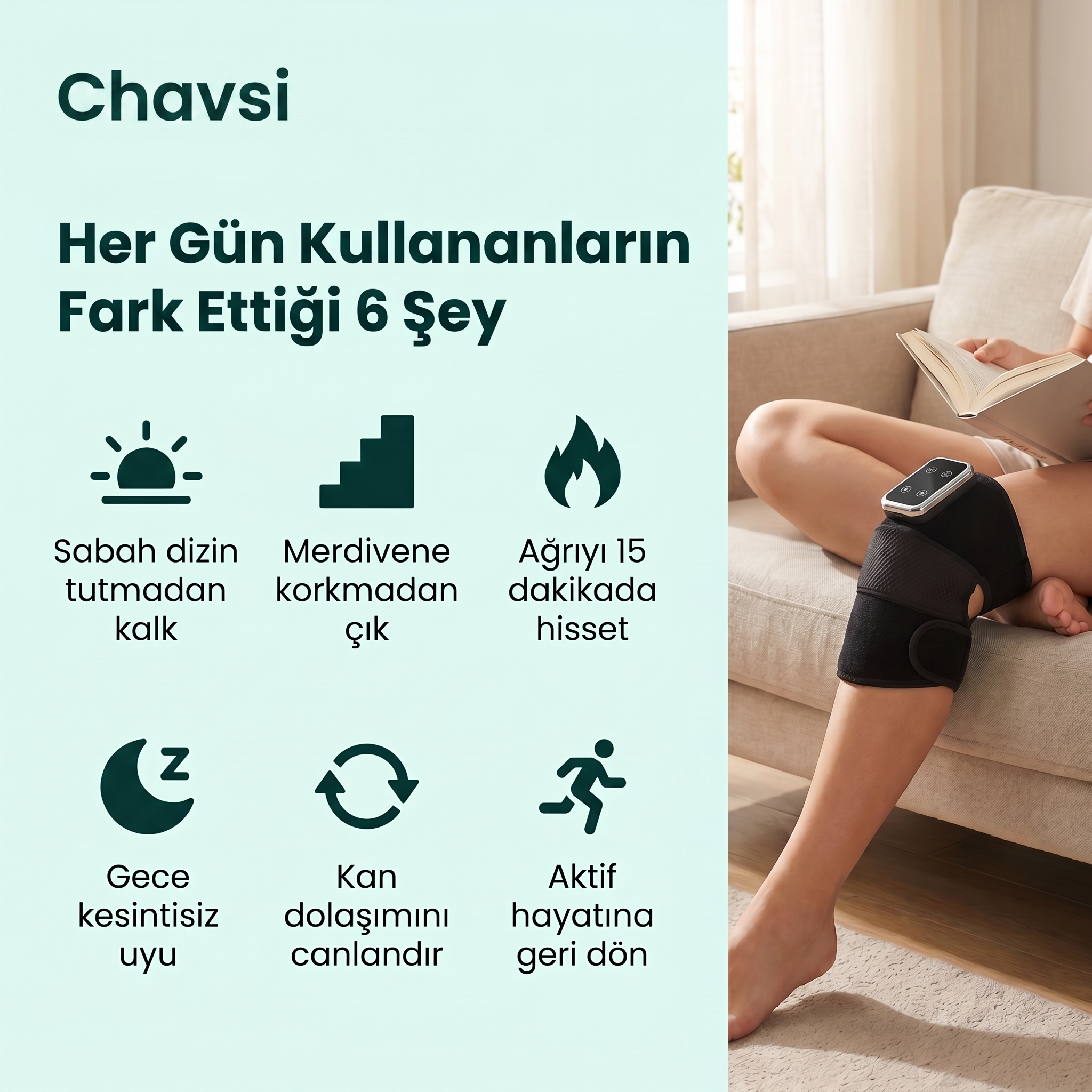 Chavsi - Günde 15 Dakikada Ağrısız Dizler İçin Masaj Aleti
