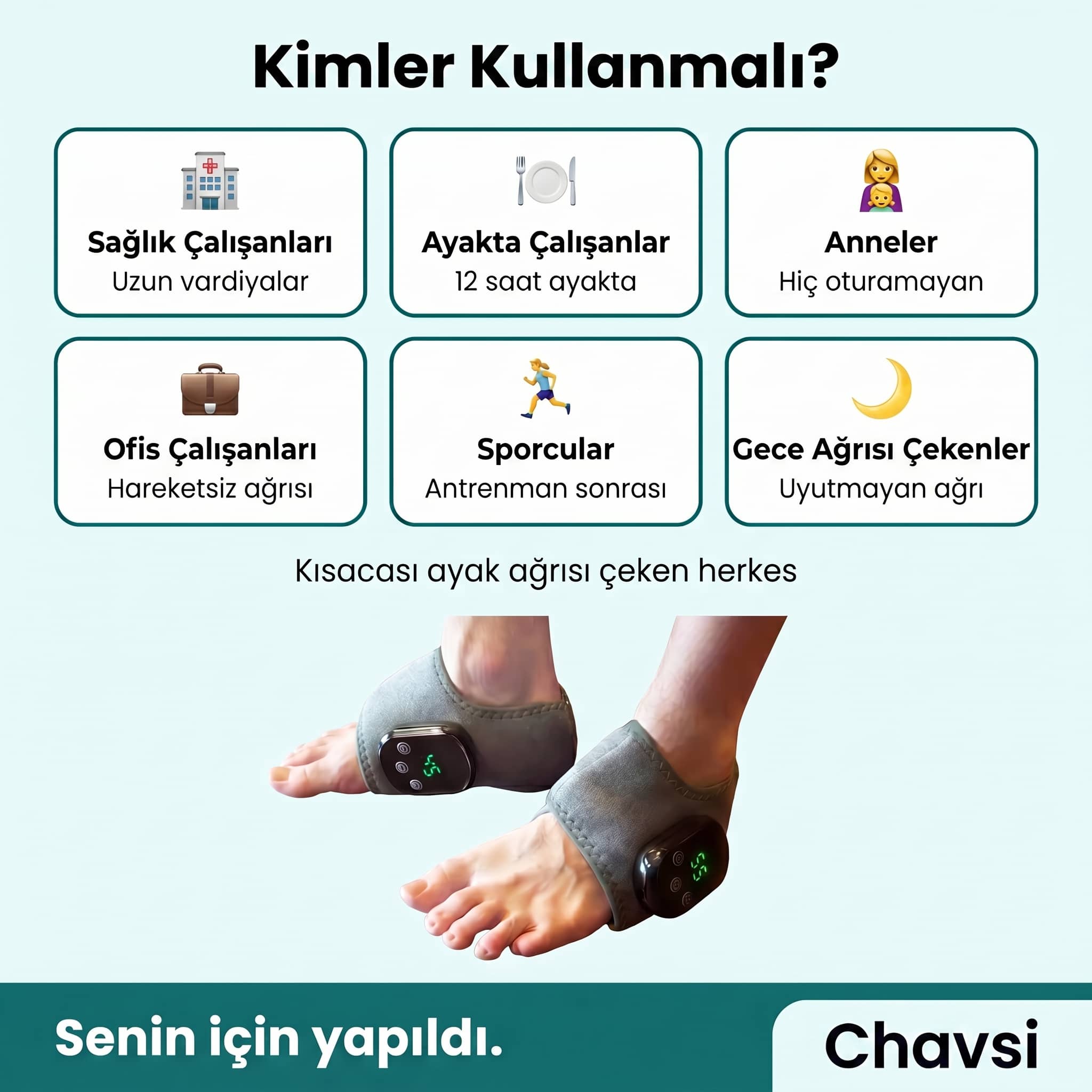 Chavsi - 3 Fonksiyonlu Ayak Masaj Aleti