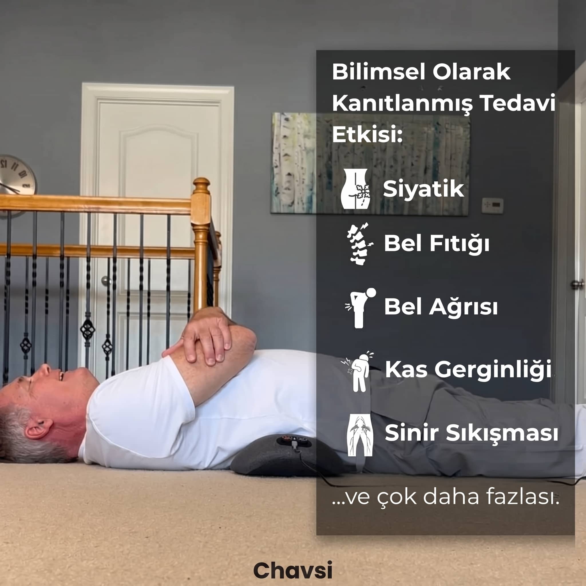 Chavsi - Üç Fonksiyonlu Bel-Sırt Masaj Aleti