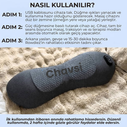 Chavsi - Üç Fonksiyonlu Bel-Sırt Masaj Aleti